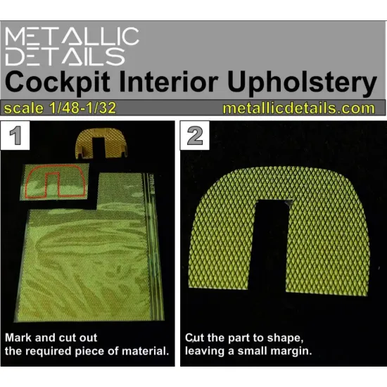 Metallic Details Mdp32036 1/32 Cockpit Interior Upholstery Grey