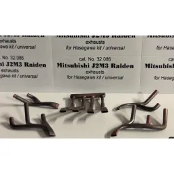 Rexx32086 1/32 Exhaust For Mitsubishi J2m3 Raiden Universal And For Hasegawa