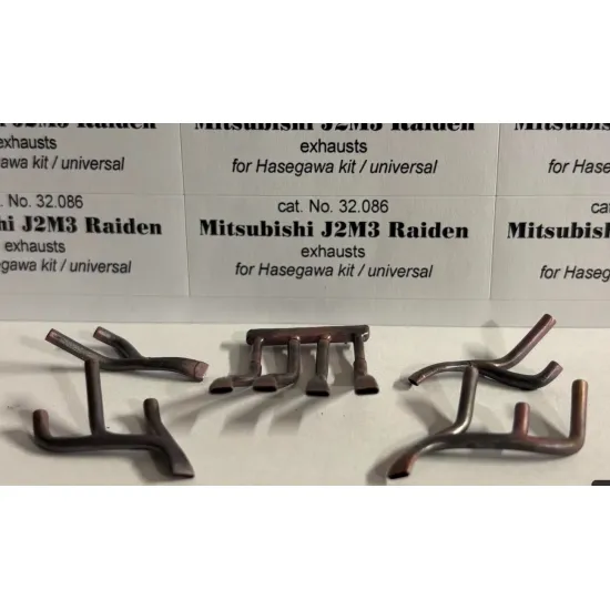 Rexx32086 1/32 Exhaust For Mitsubishi J2m3 Raiden Universal And For Hasegawa