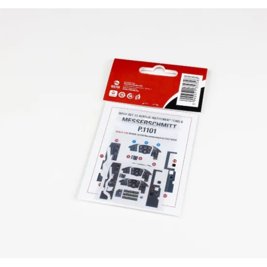 Red Fox Qs32159 1/32 Messerschmitt P1101 3dacrylic Instrument Panel