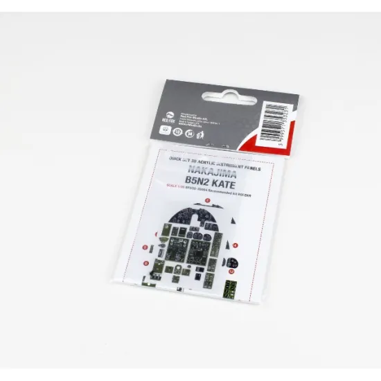 Red Fox Qs35004 1/35 Nakajima B5n2 Kate 3dacrylic Instrument Panel