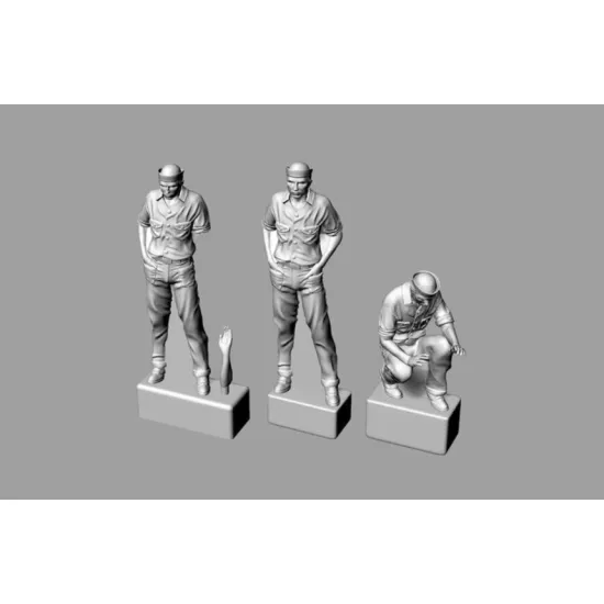 Brengun Brl144201 1/144 Us Navy Sailors For Ww2 Dioramas Figures Kit