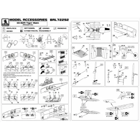 Brengun Brl72292 1/72 Dh-82a Tiger Moth Azmodel Photoetched Parts For Az Model Kit