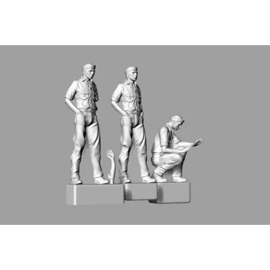 Brengun Brl72294 1/72 Us Navy Sailors For Ww2 Dioramas Figures Kit