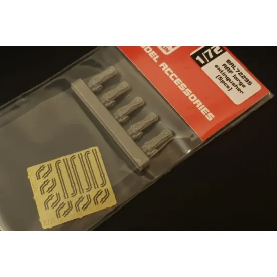 Brengun Brl72295 1/72 Raf Large Extingusher 5pcs Resin Kit Of U K Modern Extingusher