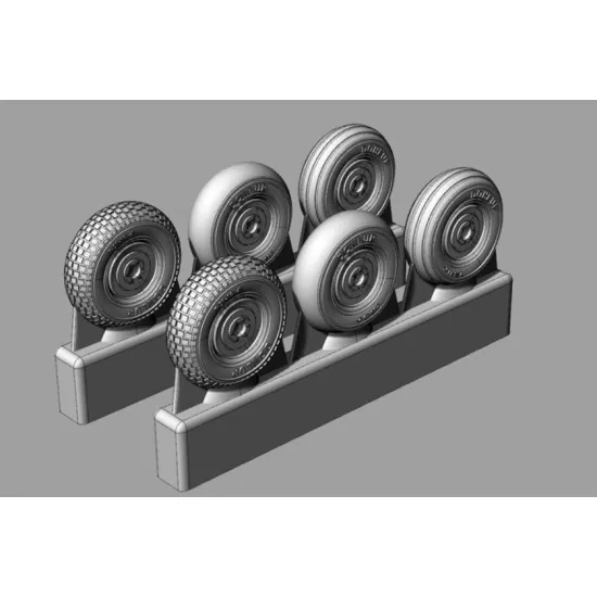 Brengun Brl32053 1/32 Spitfire 4 Spoke Wheels Set 3 Types Of Tires Resin Wheels 3 Pairs