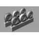 Brengun Brl32053 1/32 Spitfire 4 Spoke Wheels Set 3 Types Of Tires Resin Wheels 3 Pairs
