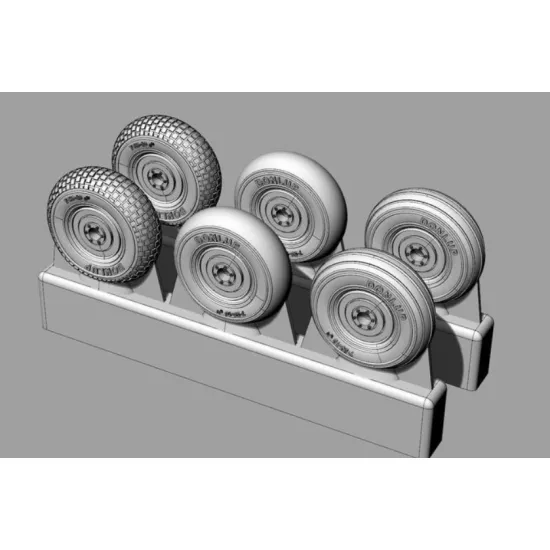 Brengun Brl32054 1/32 Spitfire 5 Spoke Wheels Set 3 Types Of Tires Resin Wheels 3 Pairs