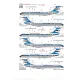 Hadmodels Dw-144001 1/144 Tu-134 Tu-134 A Tu-134 - A-3 Malev 70-80 Years Dry-water Decal Sheet