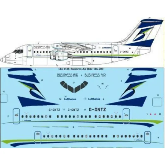 26decals 144-1338 1/144 Business Air Bae 146-200 Laser Decal
