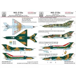 Hadmodels Dw-48005 1/48 Mig-21 Bis Dry-water Decal Sheet
