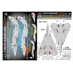 Hadmodels Dw-48011 1/48 F-14a Vf-41 Black Aces Decal Sheet The Final Countdown Dry-water Decal Sheet