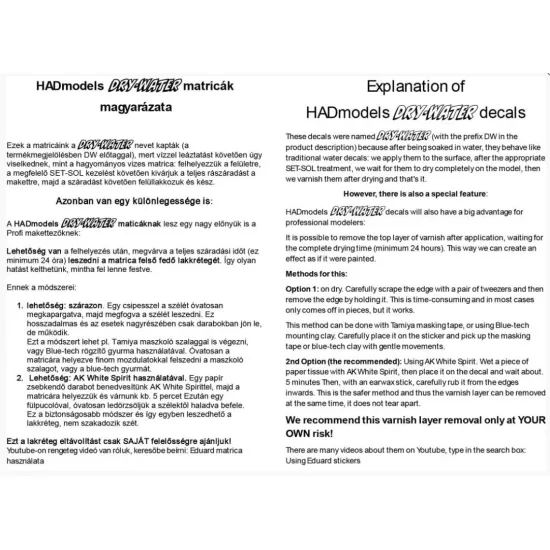 Hadmodels Dw-48011 1/48 F-14a Vf-41 Black Aces Decal Sheet The Final Countdown Dry-water Decal Sheet