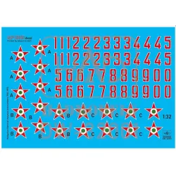 Hadmodels Dw-32001 1/32 Hungarian National Insignias And Numbers 1950-1990 Dry-water Decal Sheet