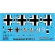 Hadmodels Dw-32015 1/32 Messerschmitt Bf 109 E-1 White 9 Dry-water Decal Sheet
