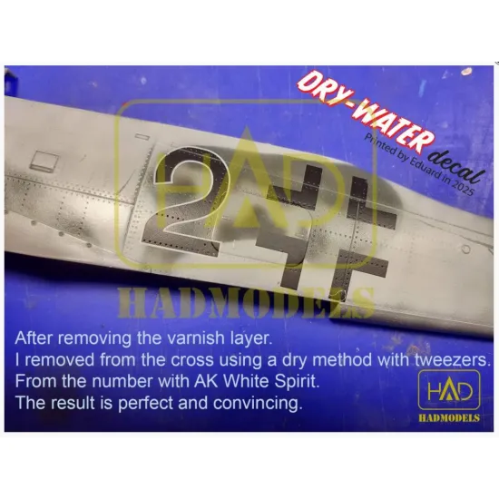 Hadmodels Dw-32015 1/32 Messerschmitt Bf 109 E-1 White 9 Dry-water Decal Sheet