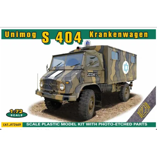 Ace 72469 1/72 Unimog S 404 Krankenwagen Plastic Model Kit
