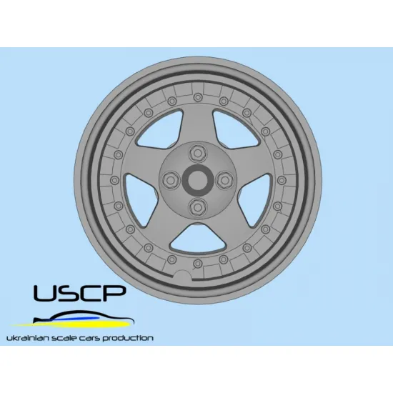 Uscp 24p048 1/24 3d-printed Wheels 16 Inch Speedline Rally