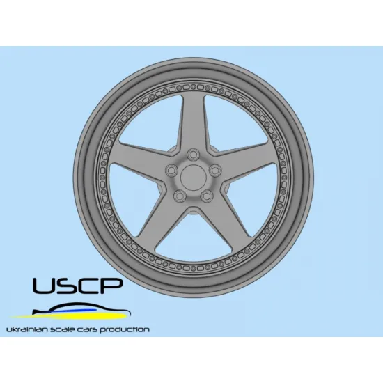 Uscp 24p214 1/24 3d-printed Wheels 19 Inch Vip Modular Ff550