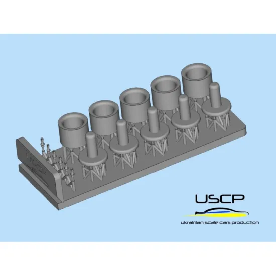 Uscp 24p214 1/24 3d-printed Wheels 19 Inch Vip Modular Ff550