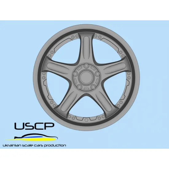 Uscp 24p213 1/24 3d-printed Wheels 18 Inch Volk Rays Gt-c