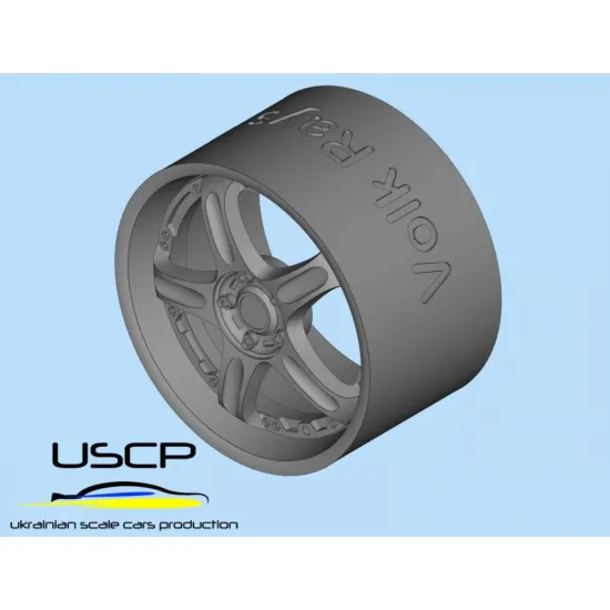 Uscp 24p213 1/24 3d-printed Wheels 18 Inch Volk Rays Gt-c