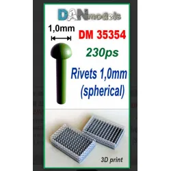 Dan Models 35354 1/35 Spherical Rivets 1/0 Mm Set Of 230 Pieces 3d Printed