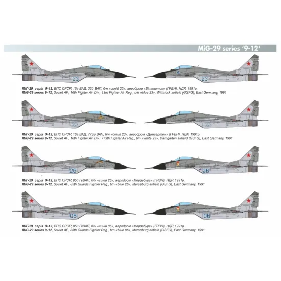 Armory 14709 1/144 Mig-29 Series 9-12 Last Soviet Fulcrums Set 1 Plastic Injected Kit W/ 3d-printed Pe Parts