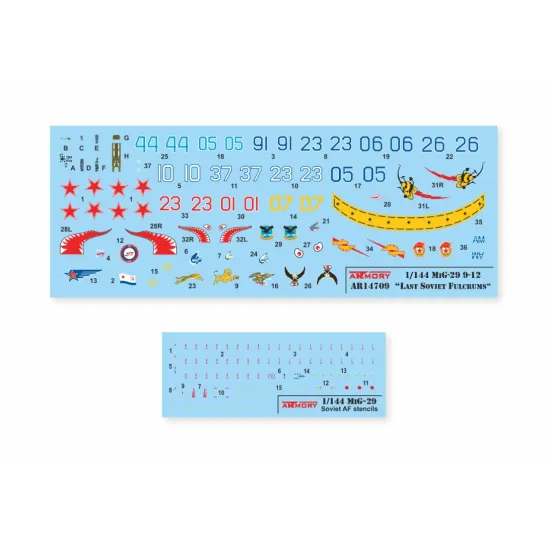 Armory 14709 1/144 Mig-29 Series 9-12 Last Soviet Fulcrums Set 1 Plastic Injected Kit W/ 3d-printed Pe Parts