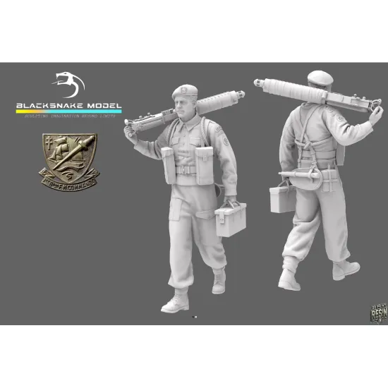 Black Snake K-12 1/35 Vickers Commando Gunner Kieffer Resin Figure Kit