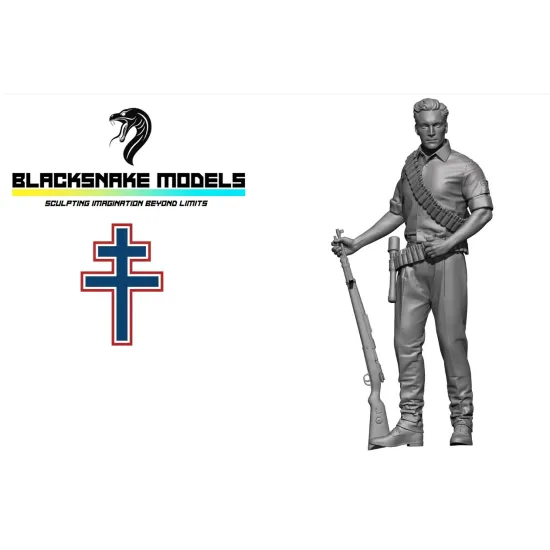 Black Snake Ffi-02 1/35 Ffi French Resistance Fighter 1944 Resin Figure Kit