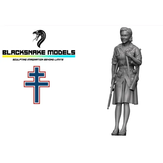 Black Snake Ffi-03 1/35 Ffi French Resistance Fighter 1944 Resin Figure Kit