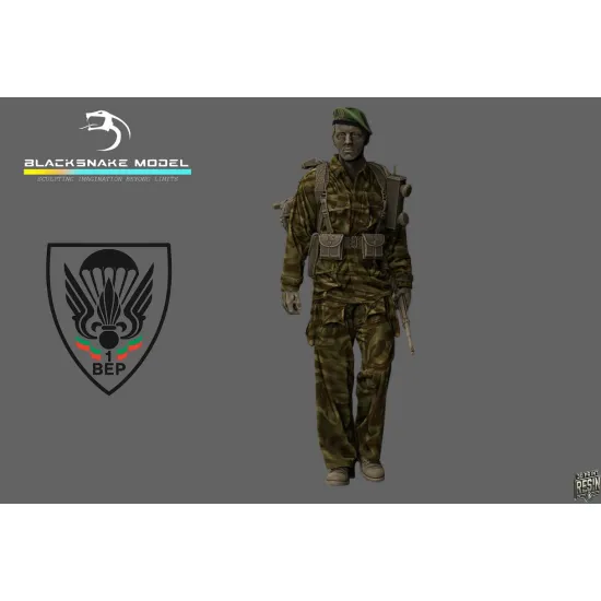 Black Snake Bep-05 1/35 Paratrooper Of The 1st Bep Group Leader Foreign Legion Resin Figure