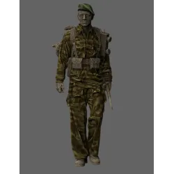 Black Snake Bep-05 1/35 Paratrooper Of The 1st Bep Group Leader Foreign Legion Resin Figure