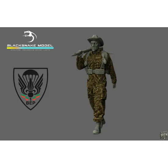 Black Snake Bep-07 1/35 Paratrooper Of The 1st Bep Foreign Legion Resin Figure