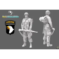 Black Snake St-01 1/35 101st Airborne Soldier Ww2 D-day Resin Figure Kit