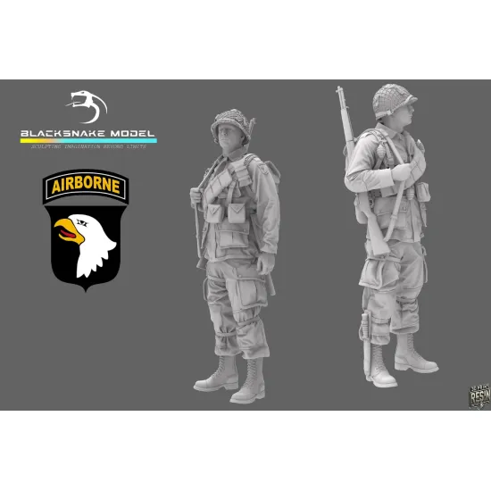 Black Snake St-04 1/35 101st Airborne Soldier Ww2 D-day Resin Figure Kit