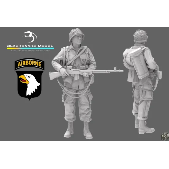 Black Snake St-05 1/35 101st Airborne Soldier Ww2 D-day Resin Figure Kit
