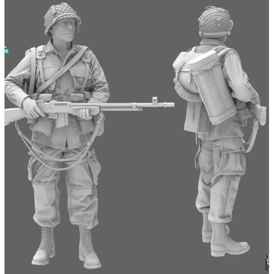 Black Snake St-05 1/35 101st Airborne Soldier Ww2 D-day Resin Figure Kit