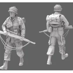 Black Snake St-12 1/35 101st Airborne Soldier Ww2 D-day Resin Figure Kit