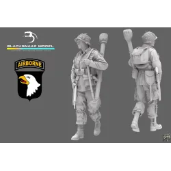 Black Snake St-14 1/35 101st Airborne Soldier Ww2 D-day Resin Figure Kit