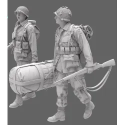 Black Snake St-10/11 1/35 101st Airborne Soldiers 2 Figures Ww2 D-day Resin Figure Kit