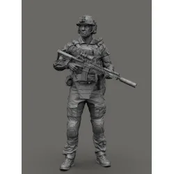 Black Snake Uks-01 1/35 Ukrainian Soldier Resin Figure