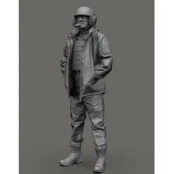 Black Snake Uks-07 1/35 Ukrainian Bradley Crewman 47th Mechanized Brigade Resin Figure