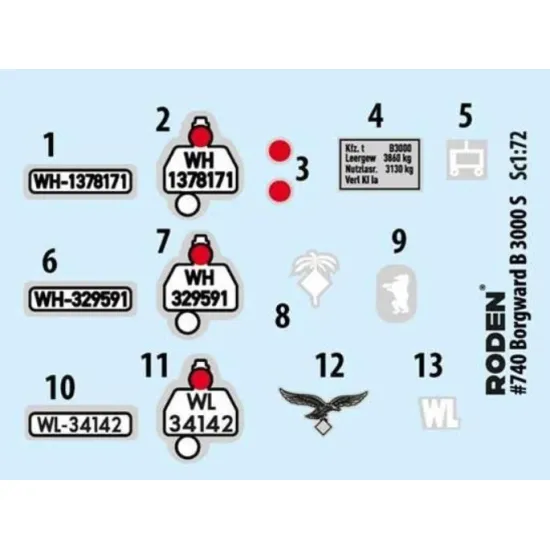 Roden 740 1/72 Borgward B3000 Plastic Model Kit