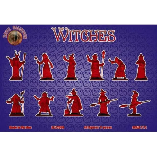 Alliance 72068 1/72 Witches 44 Figures/11 Poses Figures Model Kit