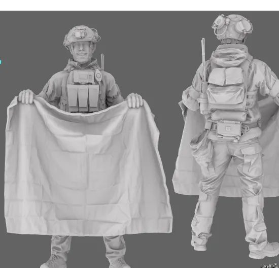 Black Snake Uks-08 1/35 Ukrainian Omega Special Forces Operator Resin Figure Kit