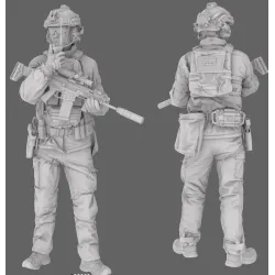 Black Snake Uks-09 1/35 Ukrainian Omega Special Forces Operator Resin Figure Kit
