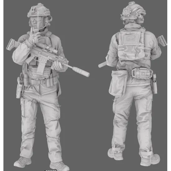 Black Snake Uks-09 1/35 Ukrainian Omega Special Forces Operator Resin Figure Kit