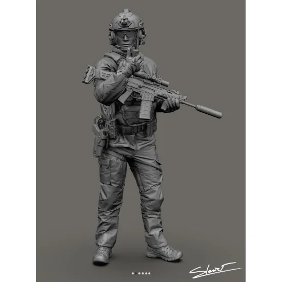 Black Snake Uks-09 1/35 Ukrainian Omega Special Forces Operator Resin Figure Kit